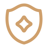 A shield icon with a central star representing authority, trust, and credibility.