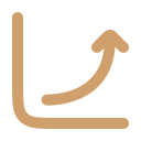 An upward trending graph icon, representing early patient discovery and growth.