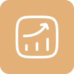 A line-art icon showing a bar chart with an upward trending arrow, representing marketing growth and success.