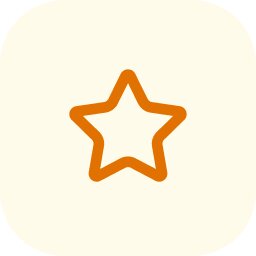 An orange star outline icon representing a five-star online patient review.
