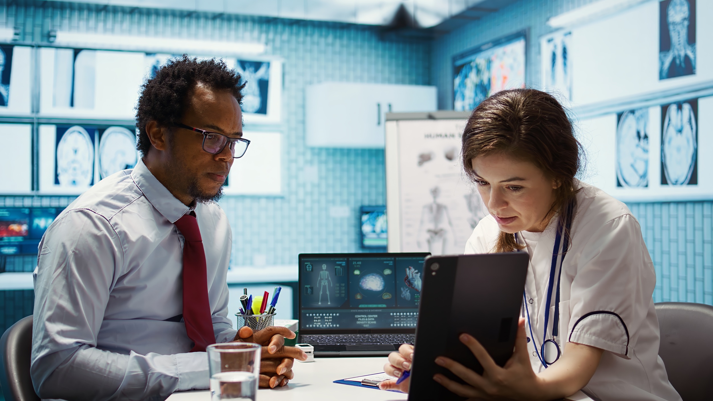 Medical SEO specialist reviewing local search rankings and website analytics for Raleigh NC medical practices