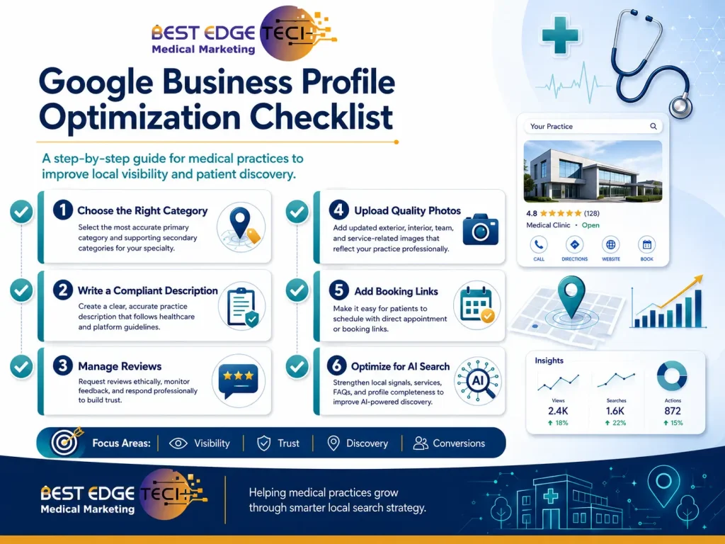 Google Business Profile optimization checklist for medical practices